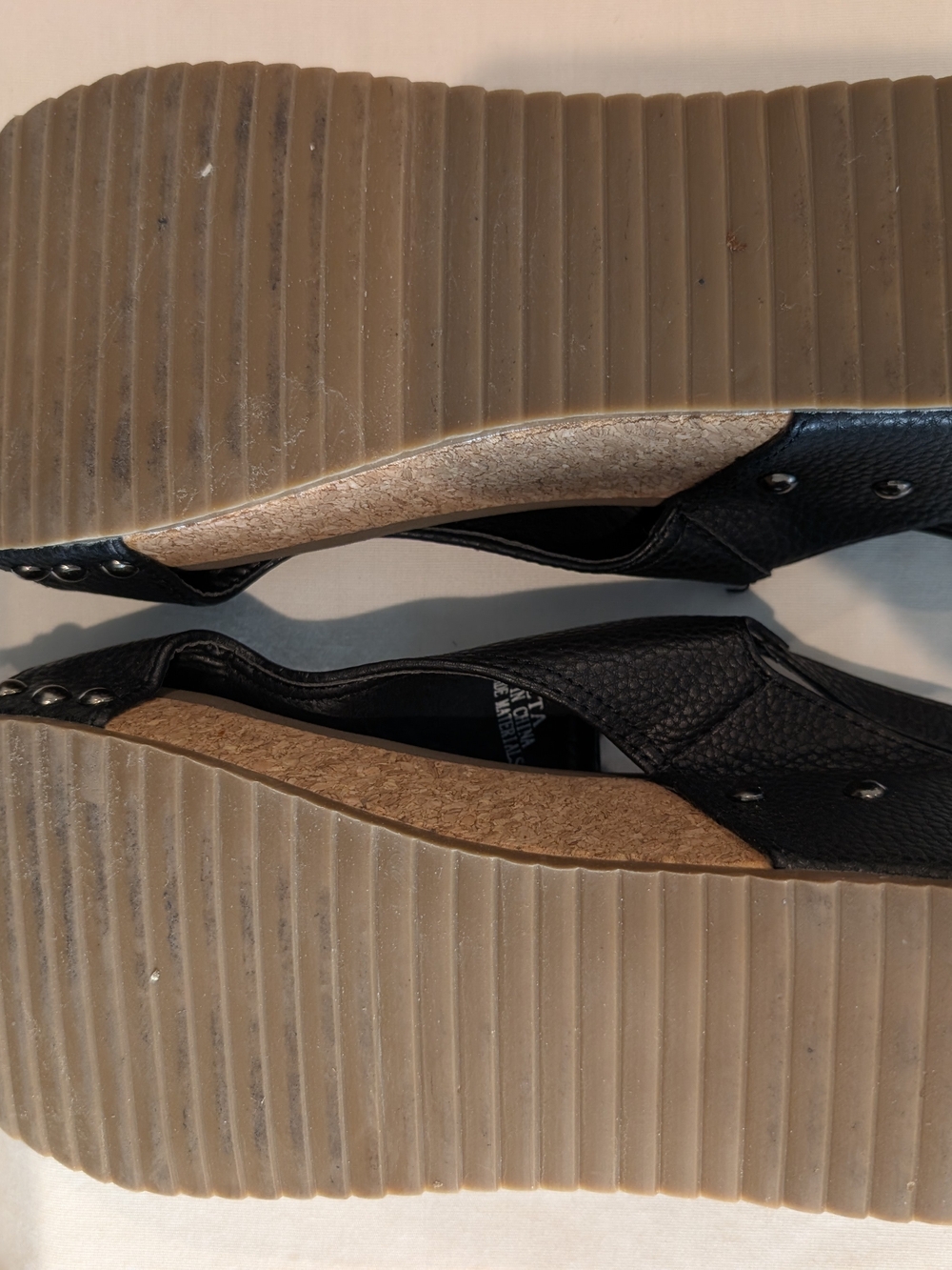 Corkys Black Textured Platform Slingback Sandals - Picture 4 of 6